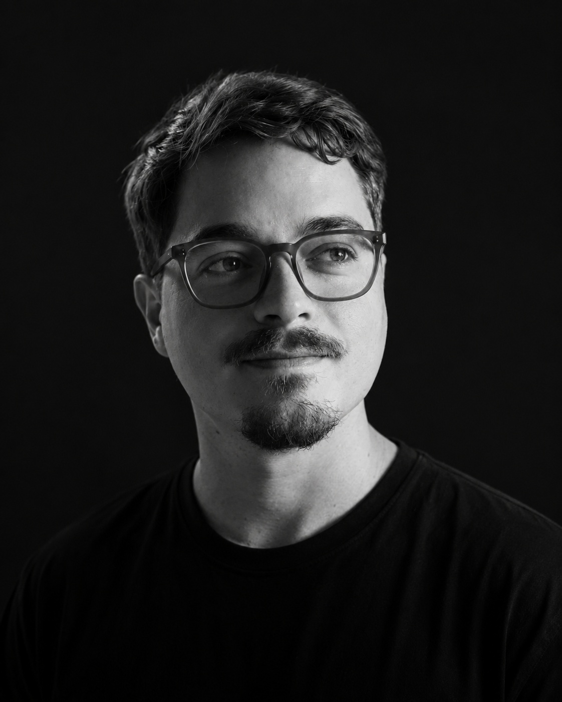 Retrato em preto e branco de Eduardo Viter